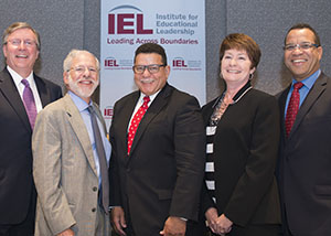 Panel 1: Jerry Weast, Andrew Lachman, Larry Leverett, Mary Ronan, and Jose Torres