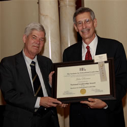 Marty Blank presents award to John Dornan